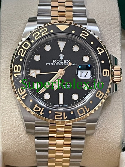 Rolex GMT-Master II 40mm Yellow Gold Ref.126713GRNR - Black Dial