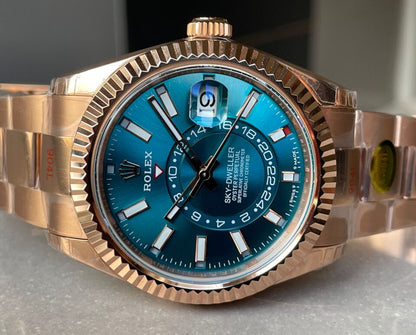Noob FACTORY 1:1 Rolex Sky-Dweller 326935 RG/SS Turquosi Dial
