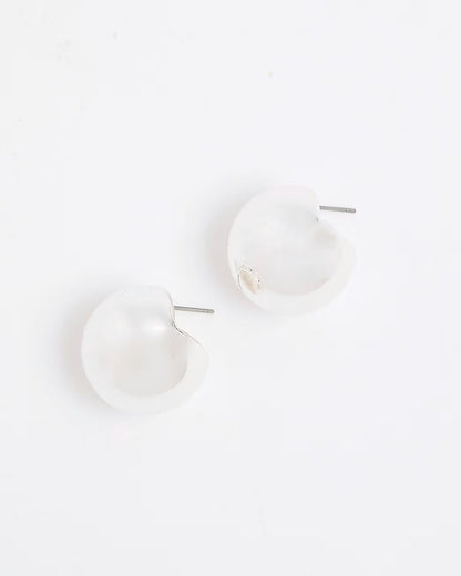 Silver ball stud earrings