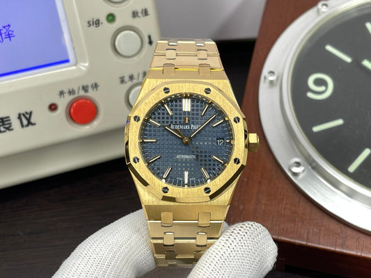 ap Royal Oak 37mm 15450 Yellow Gold Case Blue Dial with Super 3120 Movement