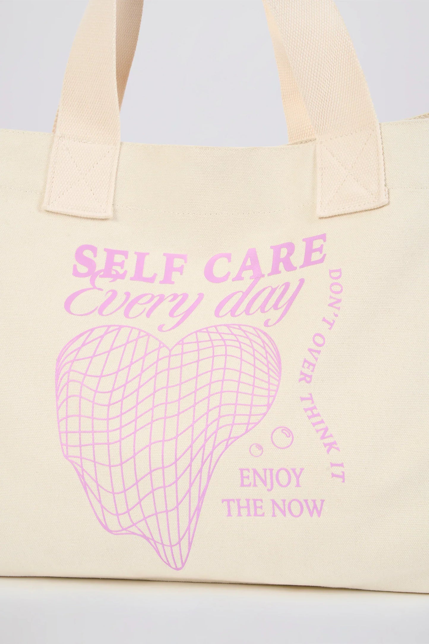 Oversized Canvas Tote Bag in Egg Shell