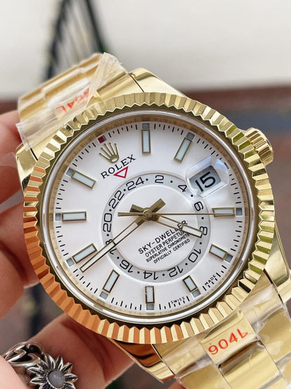 Noob FACTORY 1:1 Rolex Sky-Dweller 326934 SS Best Edition White Dial A23J