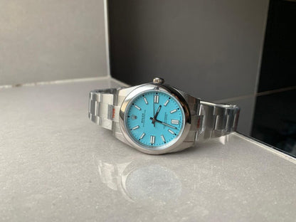 EW FACTORY 1:1 Rolex OYSTER PERPETUAL TURQUOISE DIAL 41MM Asian A3230