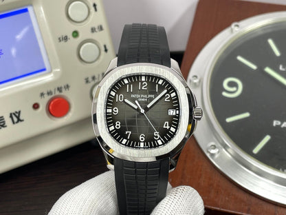 Swiss Geneve pp Aquanaut 5167 Grey Dial 330 Movement with Black Rubber Band