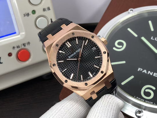 ap Royal Oak 15500 Rose Gold Case Black Dial with 4302 Movement
