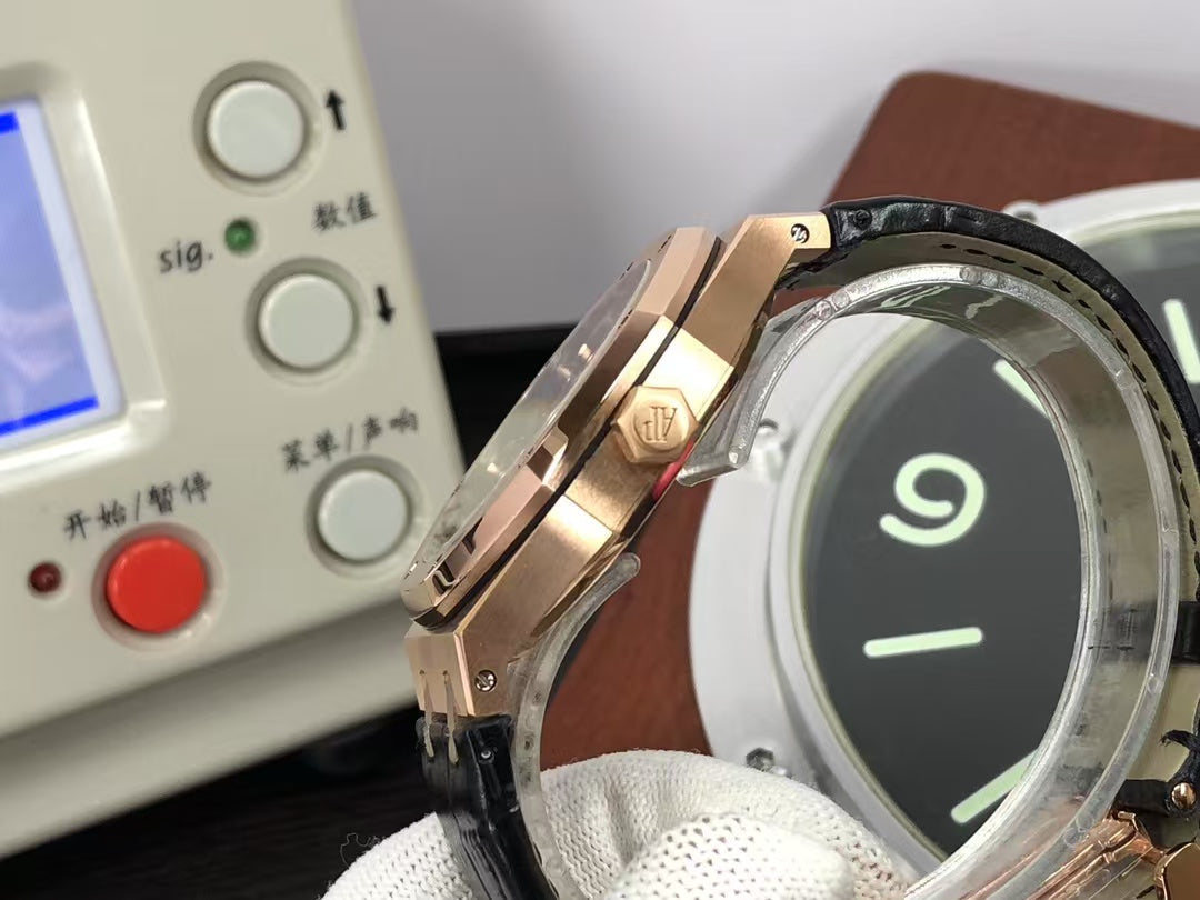 ap Royal Oak 15500 Rose Gold Case Black Dial with 4302 Movement
