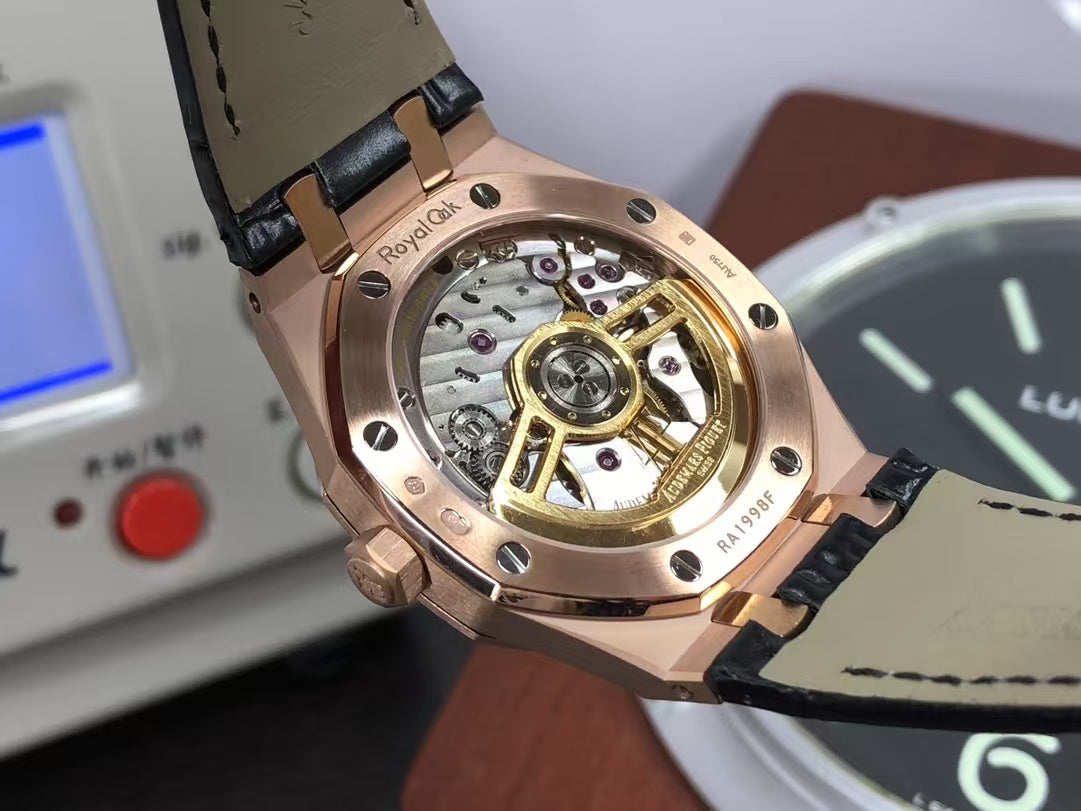 ap Royal Oak 15500 Rose Gold Case Black Dial with 4302 Movement