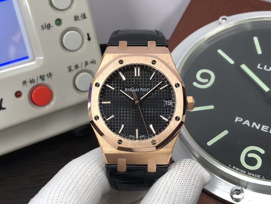 ap Royal Oak 15500 Rose Gold Case Black Dial with 4302 Movement