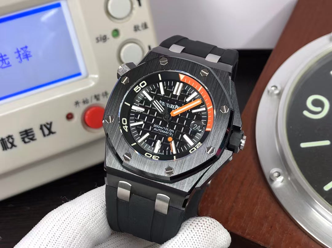 ap Royal Oak Offshore Diver 15707 Black Ceramic with Super 3120 Movement