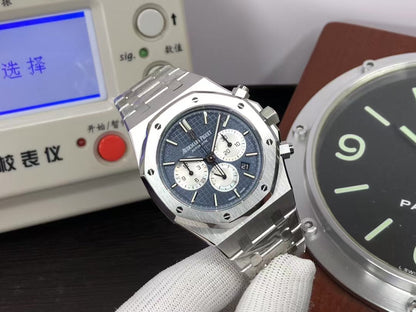 OMF ap Royal Oak Chrono 26331 Stainless Steel Case Blue Dial with Asia 7750 Movement