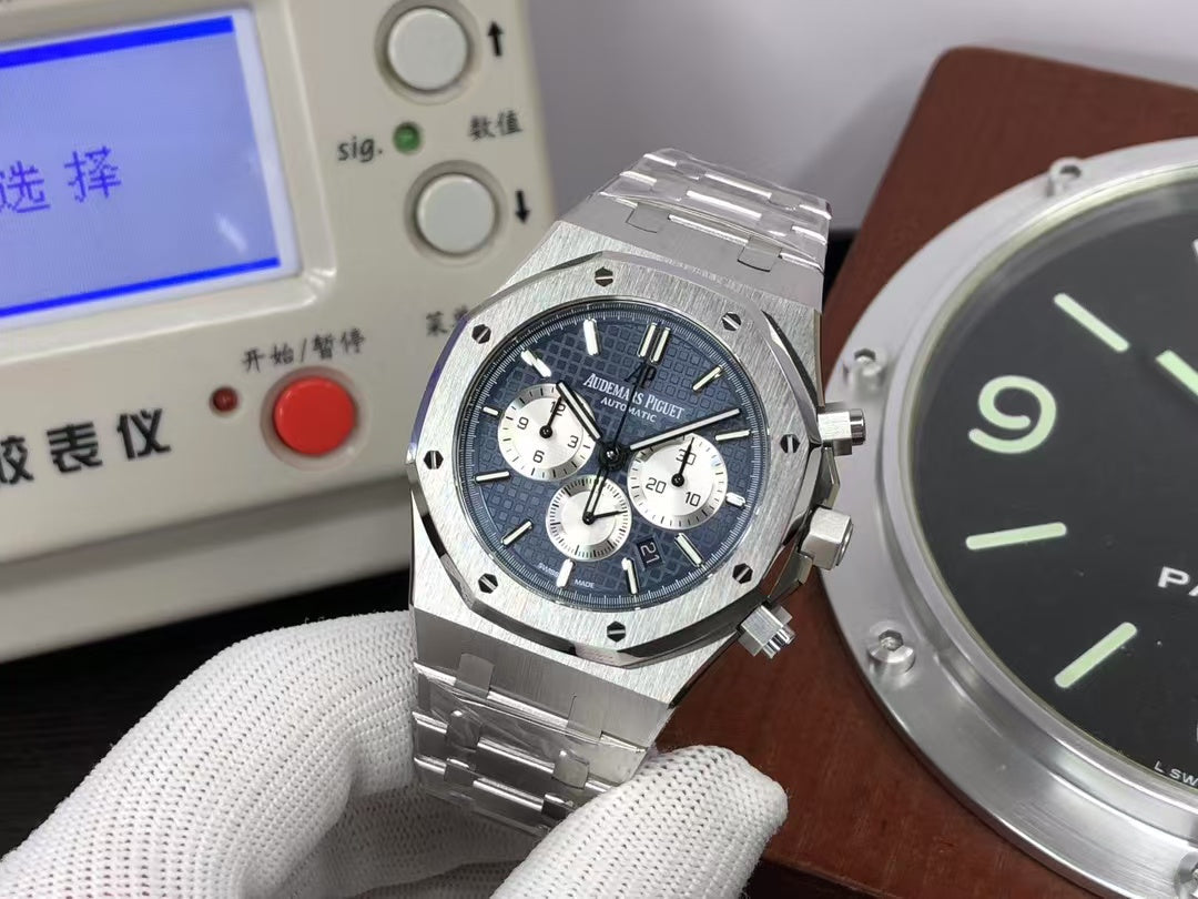 OMF ap Royal Oak Chrono 26331 Stainless Steel Case Blue Dial with Asia 7750 Movement