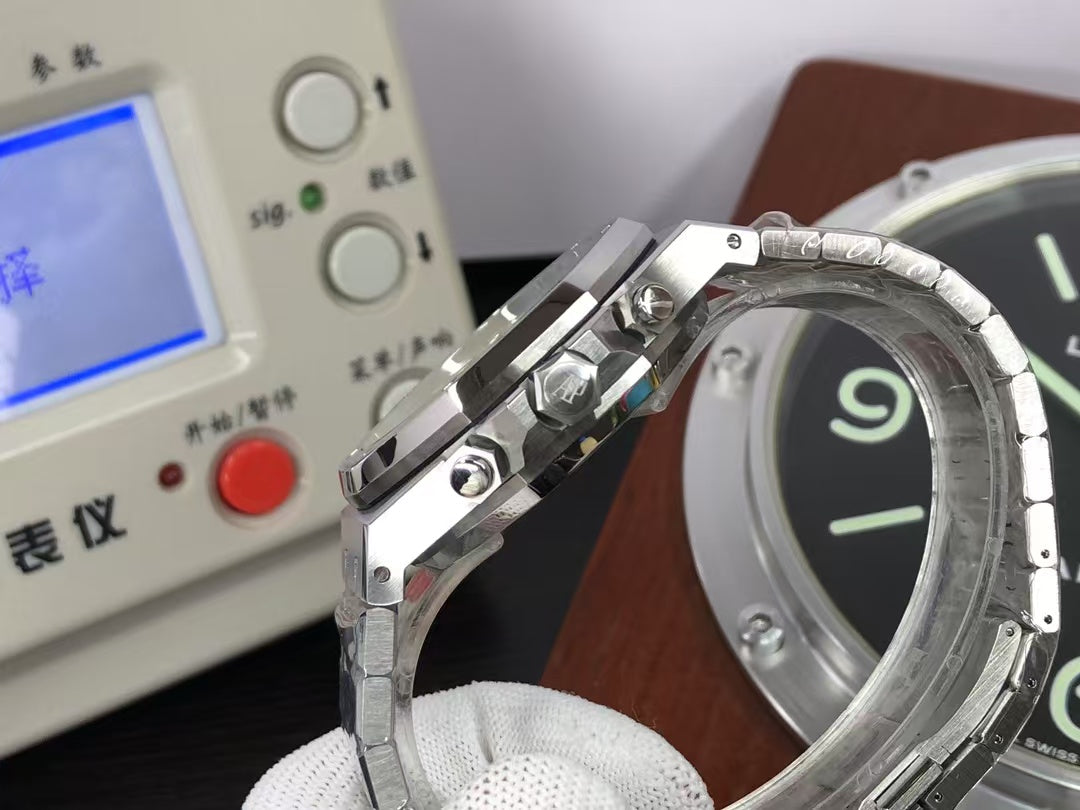 OMF ap Royal Oak Chrono 26331 Stainless Steel Case White Dial with Asia 7750 Movement