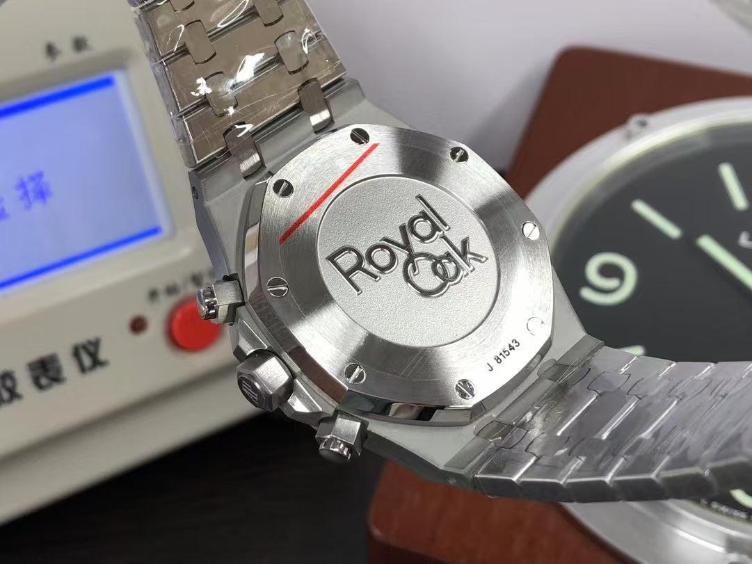 OMF ap Royal Oak Chrono 26331 Stainless Steel Case White Dial with Asia 7750 Movement