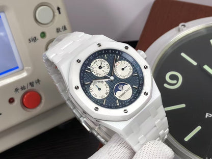APSF ap Royal Oak Perpetual Calendar 26579 White Ceramic 5134 Movement