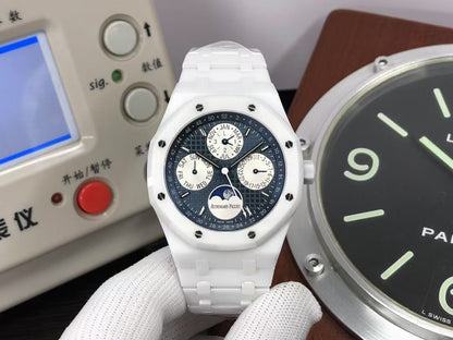 APSF ap Royal Oak Perpetual Calendar 26579 White Ceramic 5134 Movement