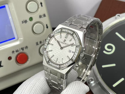 ZF ap Lady Royal Oak 67651 Diamond Bezel Swiss Quartz Movement