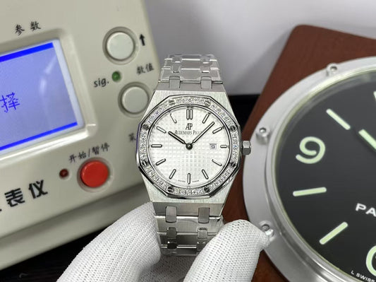 ZF ap Lady Royal Oak 67651 Diamond Bezel Swiss Quartz Movement