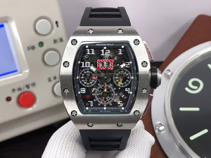 RM RM011 03 Titan Felipe Massa Valjoux 7750 Movement Skeleton Dial Black Rubber Strap