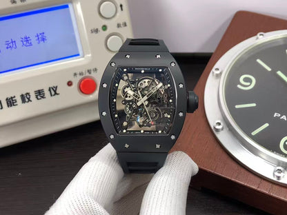 RM RM055 Black Ceramic Case RMUL2 Movement Black Rubber Strap