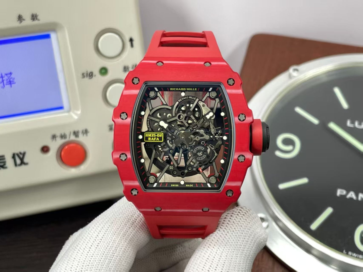 RM35-02 Rafael Nadal Red Devil Red Carbon Case RMAL1 Free Sprung Balance