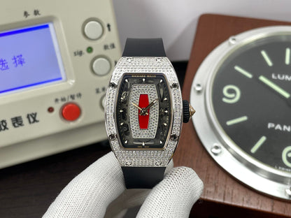 RM RM07 01 Snow Diamond CRMA2 Automatic Movement with Black Rubber Band