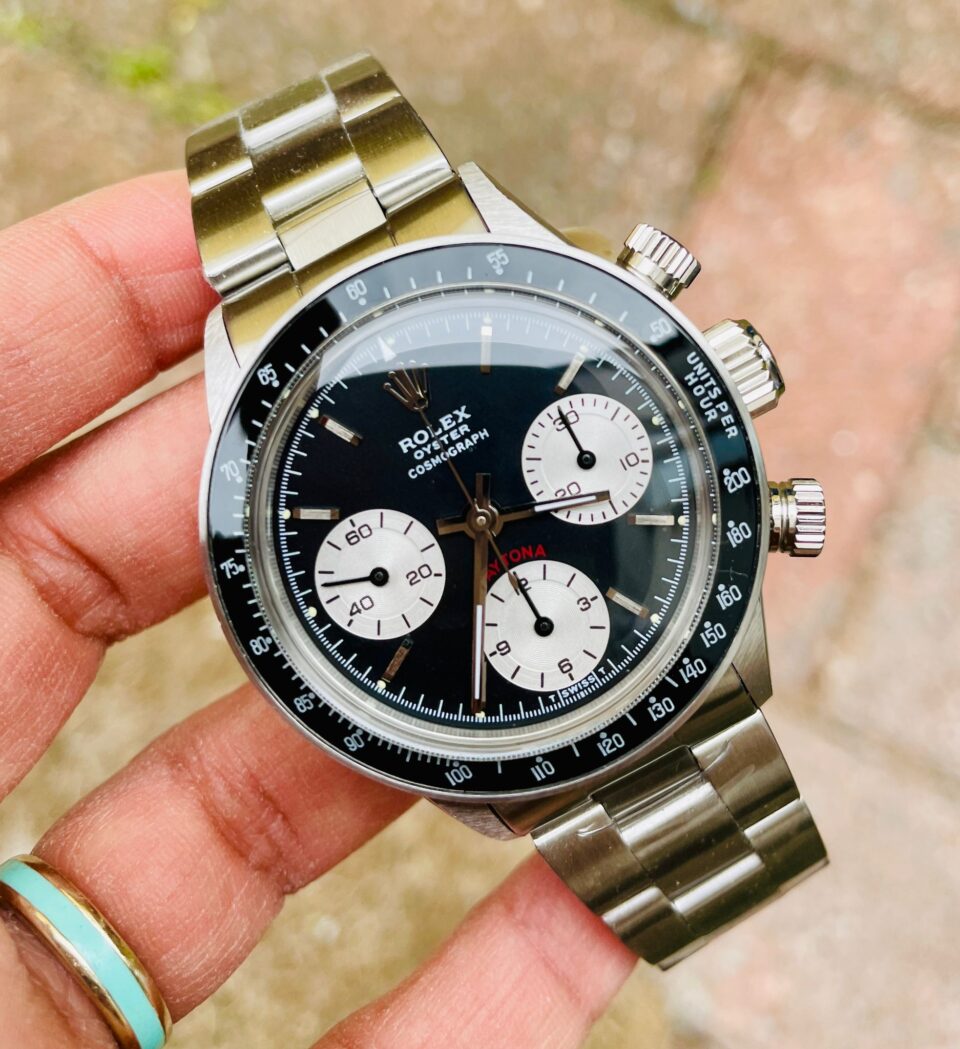 VINTAGE Rolex Daytona 6263 SS Black Dial 2 on Bracelet Venus 75