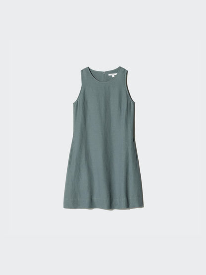 Linen Blend Mini Dress