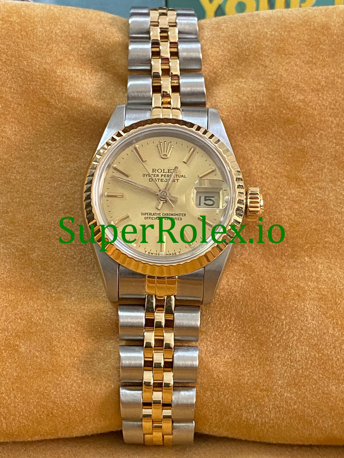 Rolex Lady-Datejust Steel and Yellow Gold Champagne Index Dial  Ref.69173