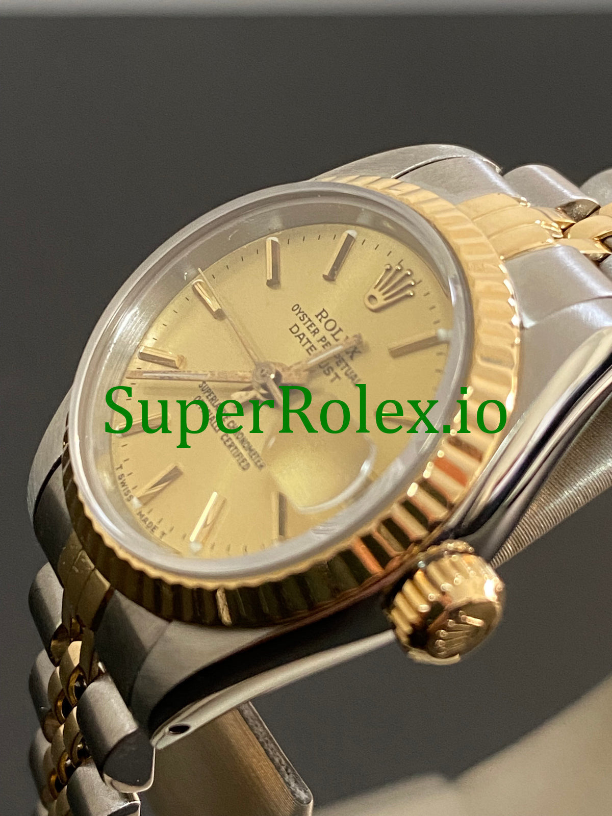 Rolex Lady-Datejust Steel and Yellow Gold Champagne Index Dial  Ref.69173