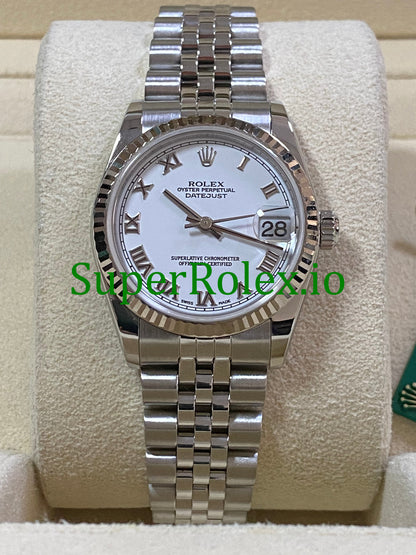 Rolex Datejust 31MM White Gold White Roman Dial Ref.78274